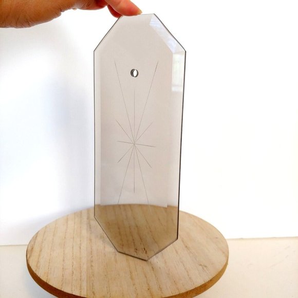 Vintage Other - Chandelier Beveled Glass Panel Octagon Smoked Glass 12 Pt Star Vintage 8.5x3.5in